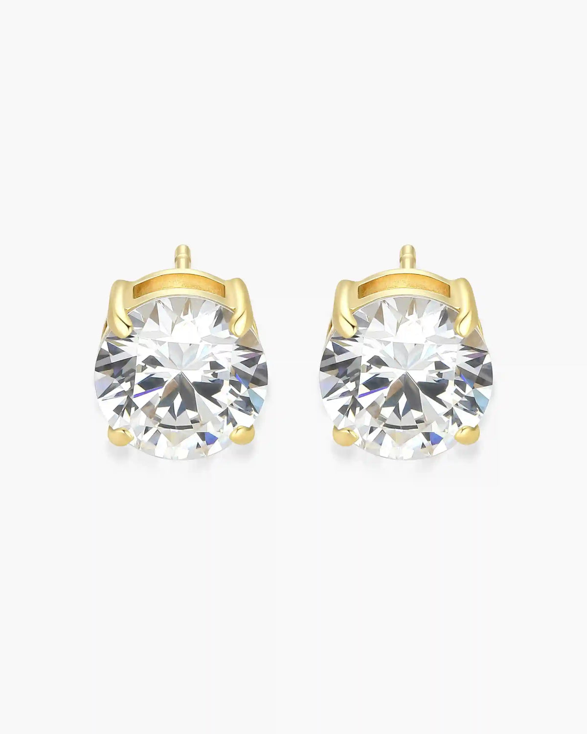 Classic Round Stud Earrings 8mm