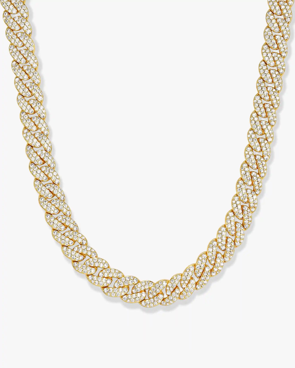 Youth Iced Out Cuban Link Chain 8mm