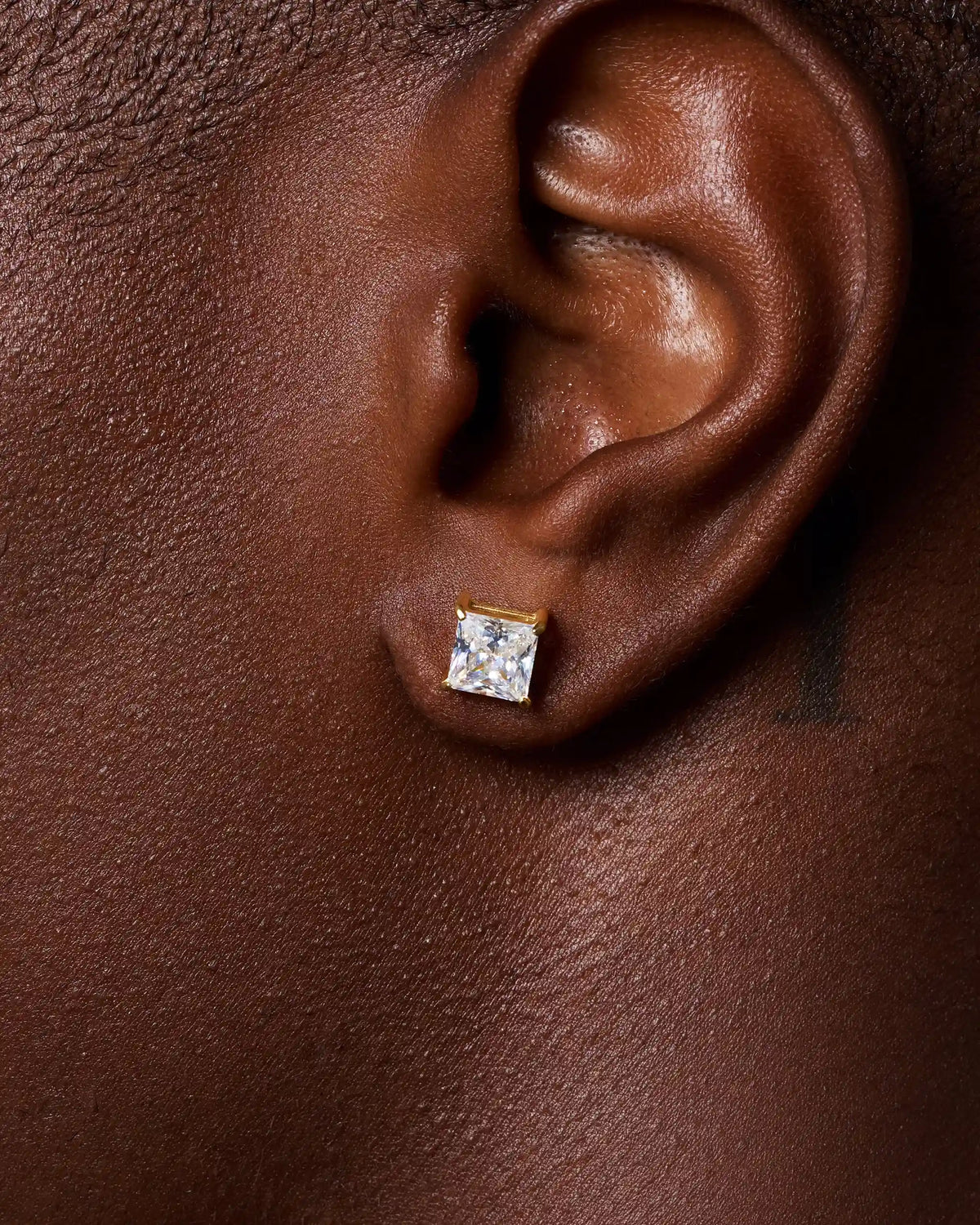 Square Stud Earrings 7mm