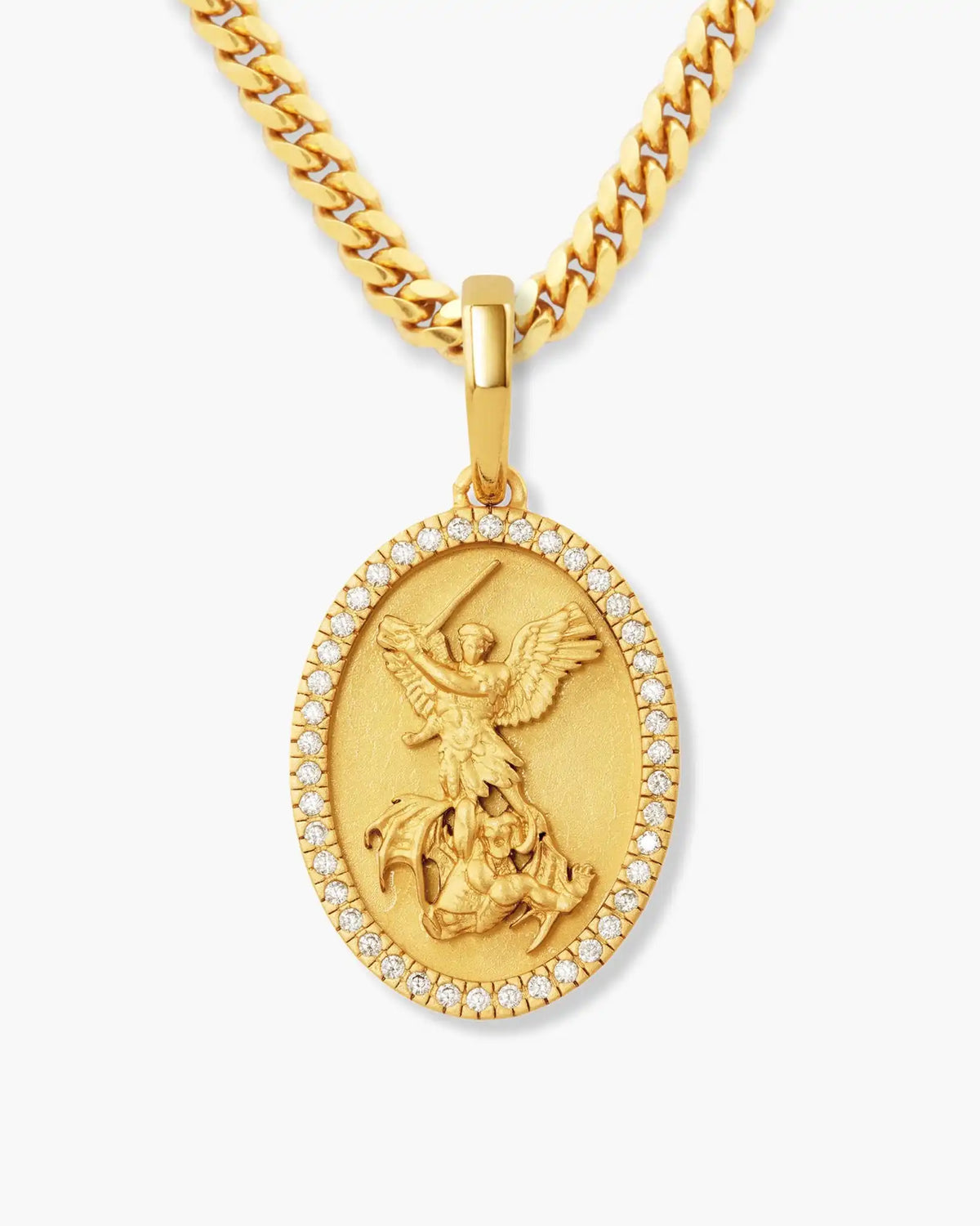 Youth Studded St. Michael Pendant